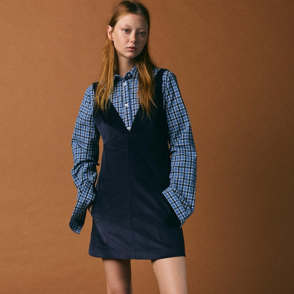 Corduroy short dress